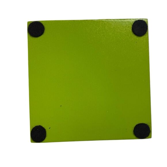 Pier 1 Imports Hand Painted Glass Top Wooden Coasters Set of Four in Box - Picture 11 of 16